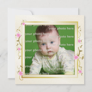 Elegant Floral Frame Announcement