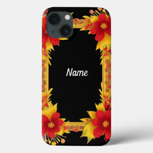 Elegant Floral Frame iPhone 13 Case