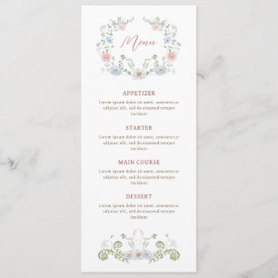 Elegant Floral Frame Classic Menu