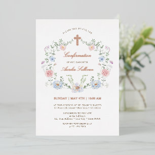 Elegant Floral Frame Confirmation