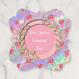 Elegant Floral Frame: for Every Occasion Fav Favour Tags