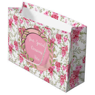 Elegant Floral Frame: for Every Occasion Large Gift Bag