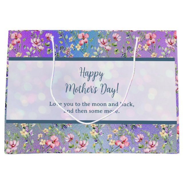 Elegant Floral Frame: for Every Occasion Large Gift Bag (Front)