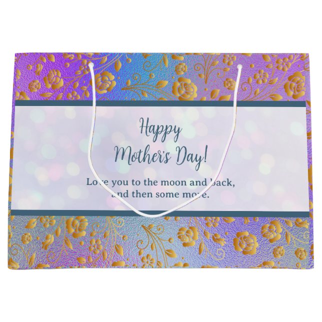 Elegant Floral Frame: for Every Occasion Large Gift Bag (Front)