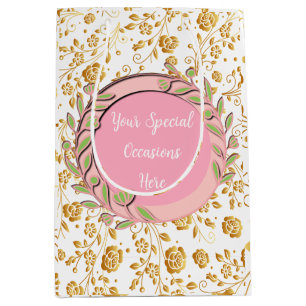 Elegant Floral Frame: for Every Occasion Medium Gift Bag