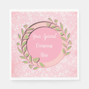 Elegant Floral Frame: for Every Occasion Napkin