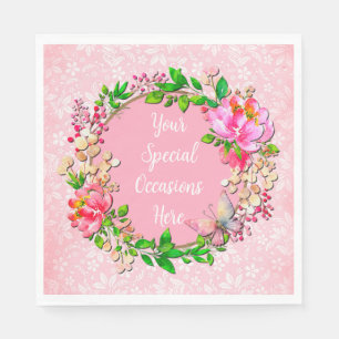 Elegant Floral Frame: for Every Occasion Napkin