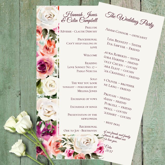 Elegant Floral Frame Pink Blush Purple Peach White Program (Creator Uploaded)