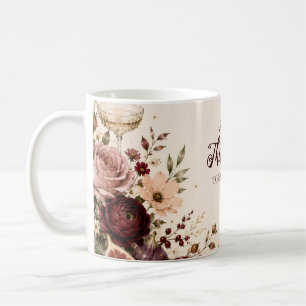 Elegant Floral Friendsgiving Dinner Coffee Mug