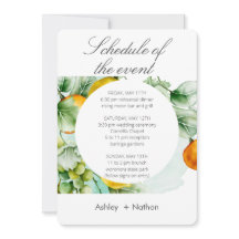 Elegant floral & Fruits watercolour summer Wedding