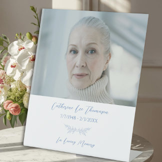 Elegant Floral Funeral Pedestal Sign