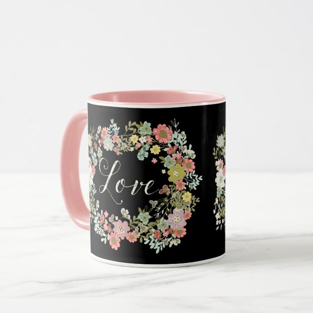 Elegant Floral Garden Beautiful Love Coffee Mug (Front Left)