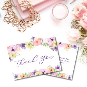 Elegant Floral Garden  Thank You Card