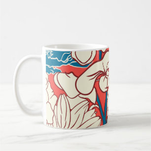 Elegant Floral Garden: Vintage Seamless Design Coffee Mug