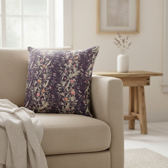 Elegant Floral Garden Watercolor Roses & Tulips Cushion (Creator Uploaded)