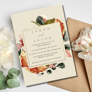 Elegant Floral Garden Wedding Invitation