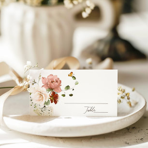 Elegant Floral Garden Wedding Place Card