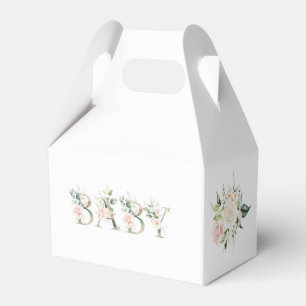 Elegant Floral Gender Neutral Baby Shower Favour Box
