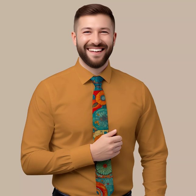 Elegant Floral Geometric Pattern Tie (Creator Uploaded)