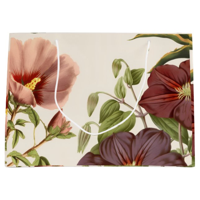 Elegant Floral Gift Bag Large (Front)