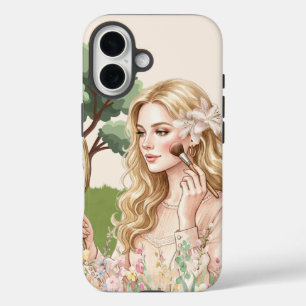 Elegant Floral Girl Case, Apple iPhone 16, Tough 16 Case
