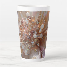 Elegant Floral Glass-Inspired Design Coffee Cup