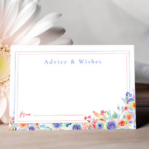 Elegant Floral Graduation Advice Enclosure Card