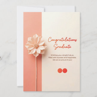 Elegant Floral Graduation Card | Congratulations