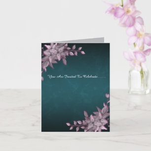 Elegant Floral Graduation Folded Invitation