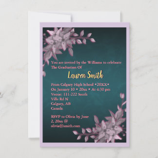 Elegant Floral Graduation Invitation
