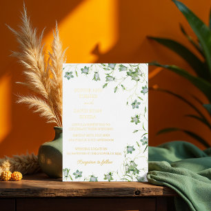 Elegant Floral Green Bellflower Wedding real