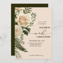 Elegant Floral Greenery and Cream Bouquets Wedding