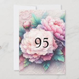 Elegant floral greenery watercolor birthday party invitation