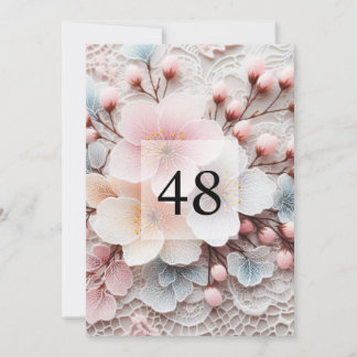 Elegant floral greenery watercolor birthday party invitation