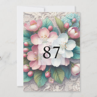 Elegant floral greenery watercolor birthday party invitation