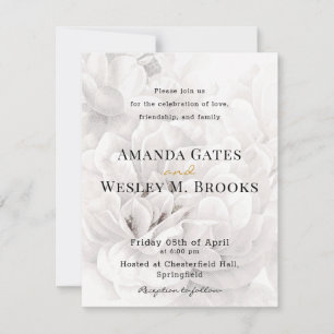 Elegant Floral Greenery Wedding Reception Invitation