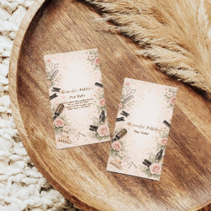 Elegant Floral Hair Studio Business Card