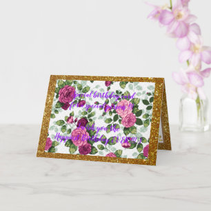 Elegant Floral Happiest Birthday Card