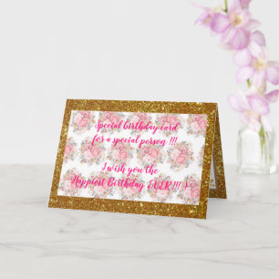 Elegant Floral Happiest Birthday Card