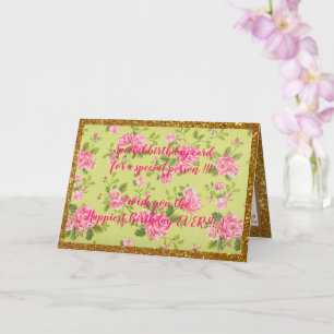 Elegant Floral Happiest Birthday Card