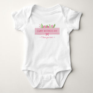 Elegant Floral Happy Mother's Day Bodysuit