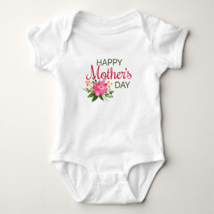 Elegant Floral Happy Mother's Day Bodysuit