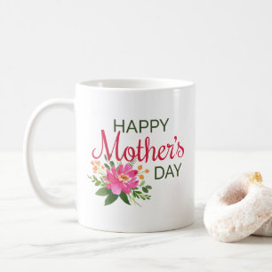 Elegant Floral Happy Mother's Day   Coffee Mug