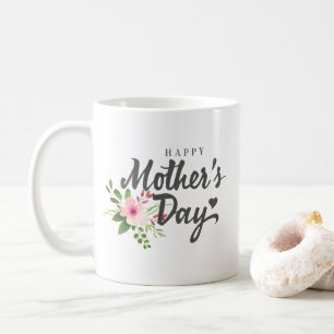 Elegant Floral Happy Mother's Day   Coffee Mug