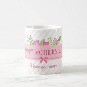Elegant Floral Happy Mother's Day Coffee Mug