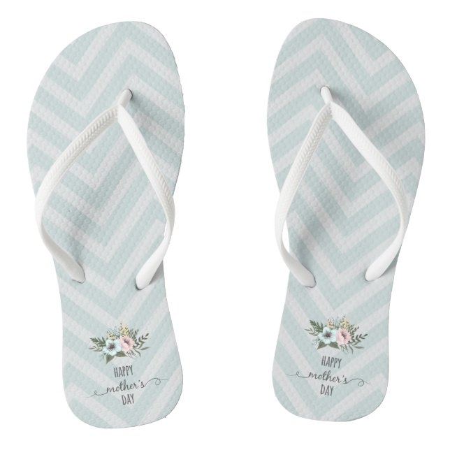 Elegant Floral Happy Mother's Day | Flip Flops (Footbed)