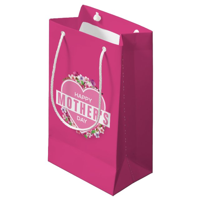 Elegant Floral Happy Mother's Day | Gift Bag (Front Angled)
