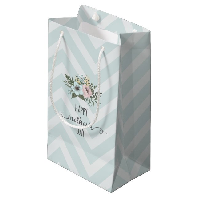 Elegant Floral Happy Mother's Day | Gift Bag (Front Angled)