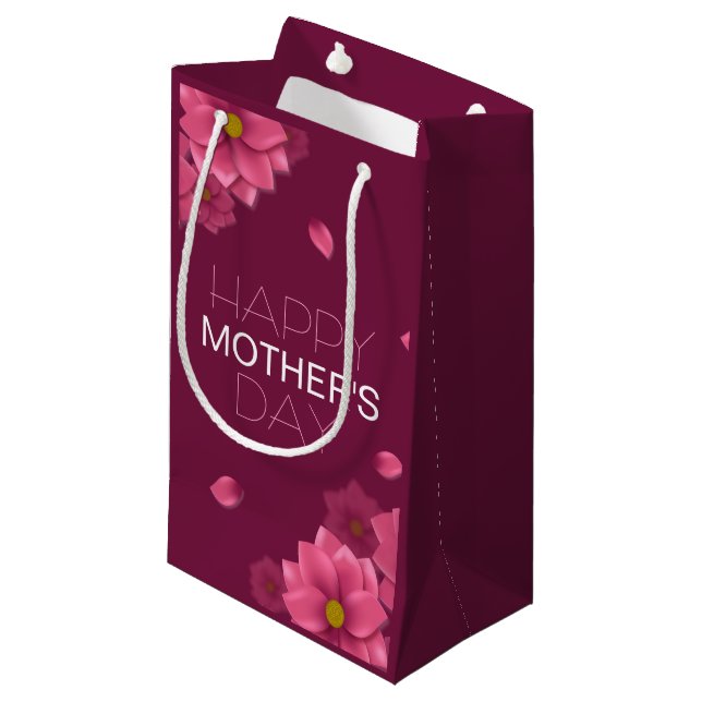 Elegant Floral Happy Mother's Day | Gift Bag (Front Angled)