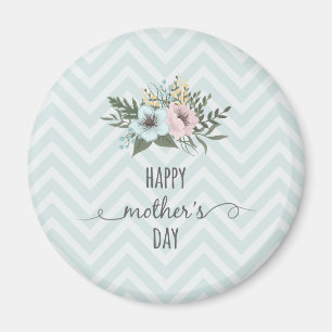 Elegant Floral Happy Mother's Day   Magnet